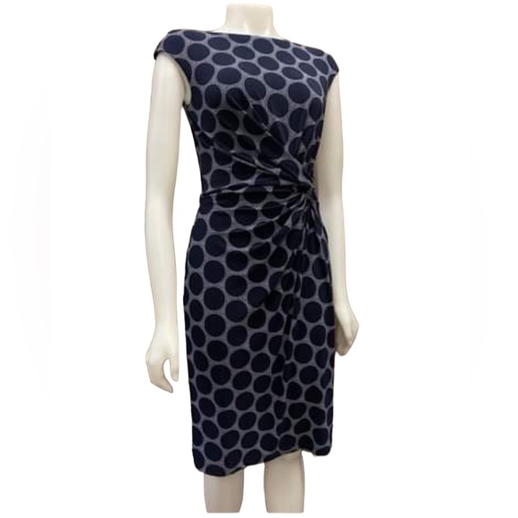 Ralph Lauren Midi Blue Cap Sleeve Dress Size 6 - Picture 1 of 10